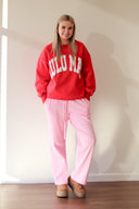 Lulu Mac Sweatshirt Red/White