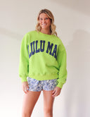 Lulu Mac Sweatshirt Chartruese/Deep Blue
