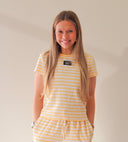 Lulu Mac Yellow Stripe Babydoll Top
