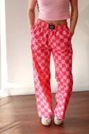 Lulu Mac Pink Checkered Pant
