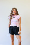 Lulu Mac Pink Stripe Babydoll Top