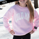 Girls LuluMac Pink/White Sweatshirt