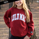 Kids Lulu Mac Crimson/White Sweatshirt